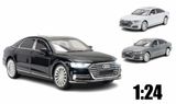  Mô hình xe siêu sang Audi A8 full open có còi đánh lái được hộp xốp 1:24 Che zhi OT173 