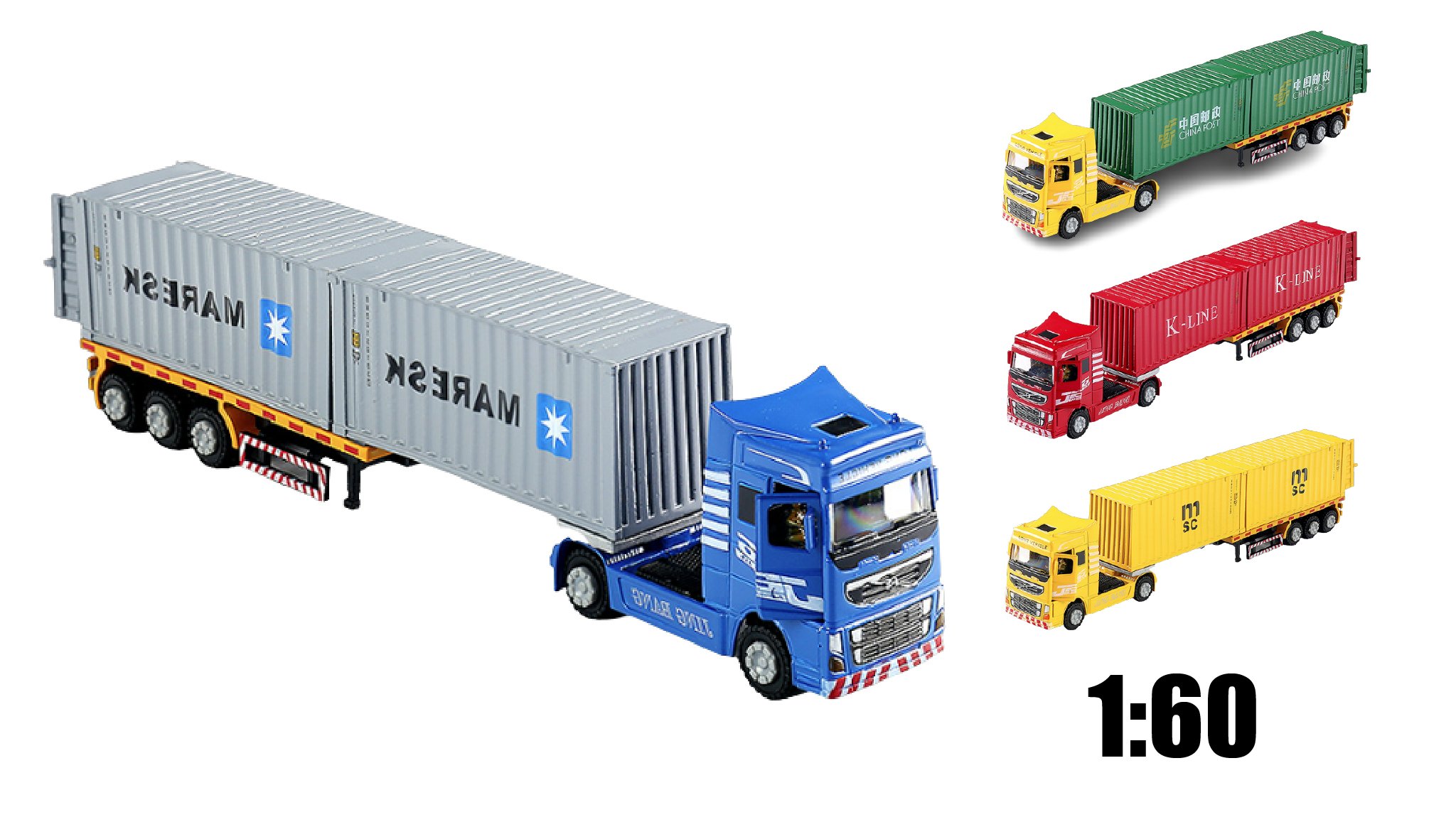  Mô hình xe container bằng hợp kim tỉ lệ 1:60 Jingbang OT220 