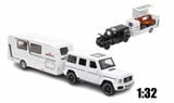  Mô hình xe ô tô kéo trailer Mercedes Benz G63 1:32 Alloy model OT174 