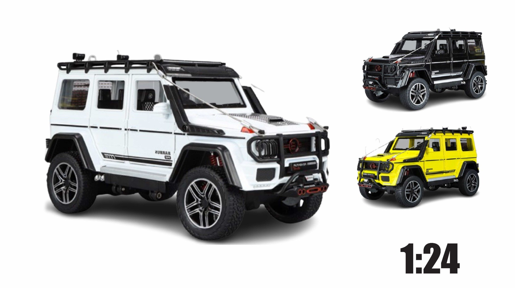  Mô hình xe Mercedes G550 Brabus Adventure 4x4 1:24 Jinlifang OT153 