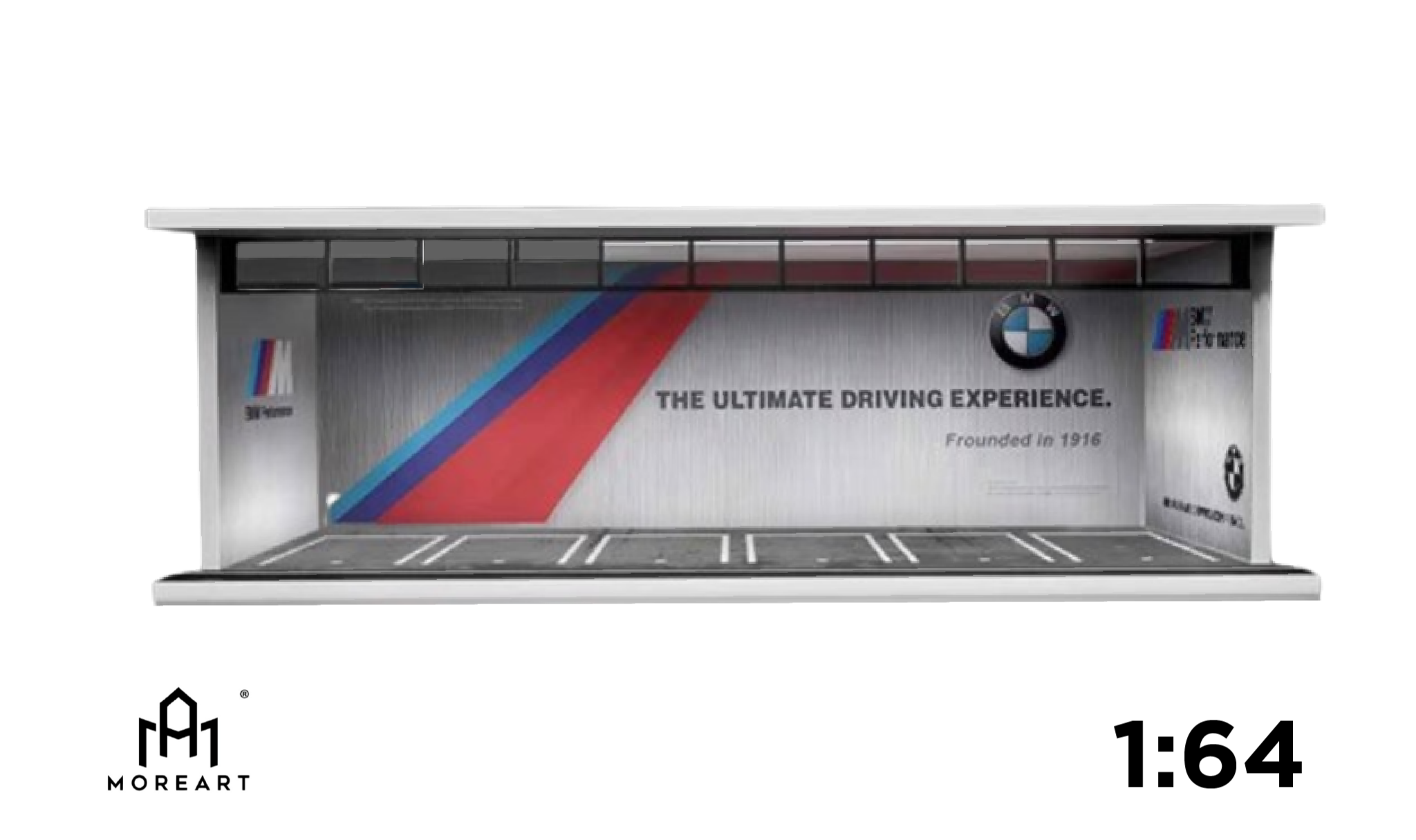  Hộp trưng bày showroom ô tô BMW 6 slot có đèn tỉ lệ 1:64 MoreArt 