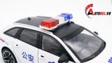  Mô hình xe ô tô Audi RS6 Police White tỉ lệ 1:24 Jinlifang OT196 