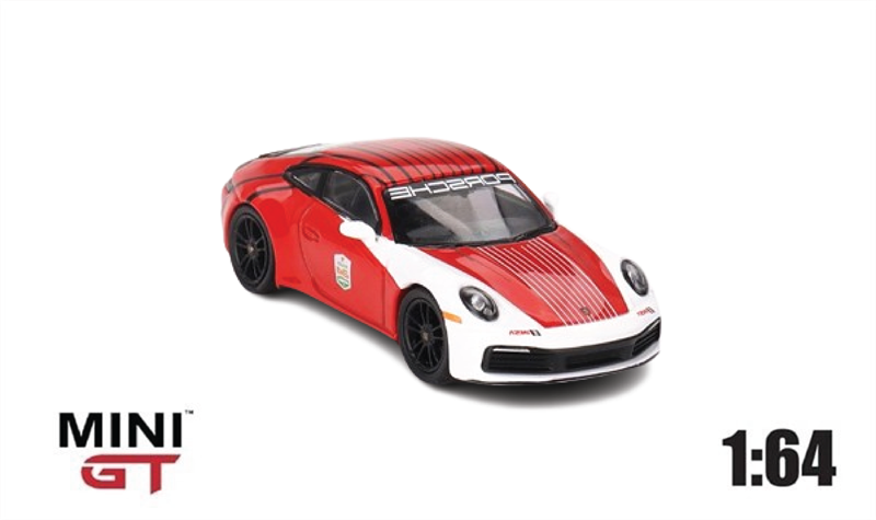  Mô hình xe ô tô Porsche 911 (992) Carrera S Safety Car 2023 IMSA Daytona 24 Hrs tỉ lệ 1:64 MiniGT MGT00699-CH 