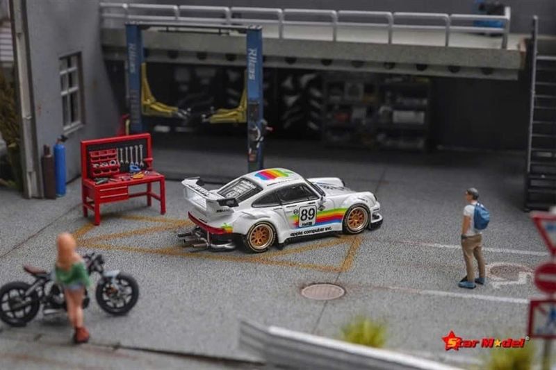  Mô hình xe RWB 964 GT Wing with Exhaust Pipe Details tỉ lệ 1:64 Star Model OT64415 