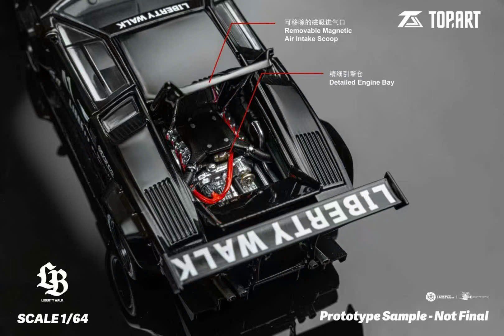  Mô hình xe Lamborghini Countach LPI800-4 LBWK Liberty Walk full open limited edition 2000pcs tỉ lệ 1:64 Topart TAO640002 
