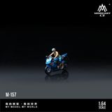  Mô hình nhân vật figure người lái mô tô KTM 1190 bright blue resin tỉ lệ 1:64 MoreArt MO222157 