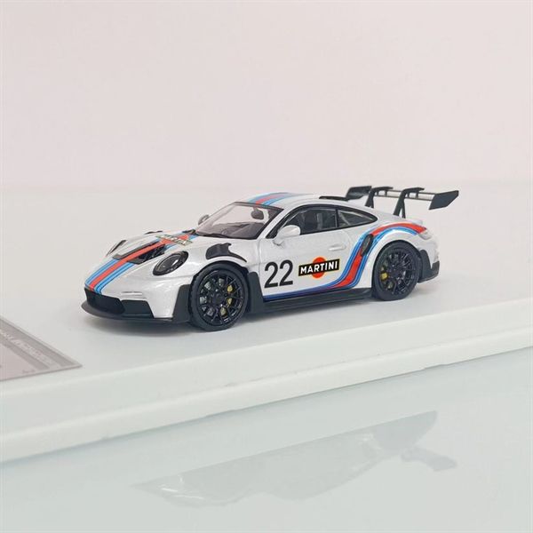  Mô hình xe Porsche 911 GT3 RS Martini #22 silver tỉ lệ 1:64 LMLF OT64057 