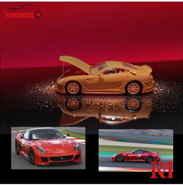  Mô hình xe Ferrari 599xx Evolution mở được capo tỉ lệ 1:64 Rhino model OT64444 