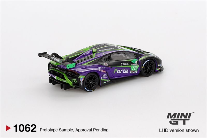  Mô hình xe Lamborghini Huracán GT3 EVO2 #78 Forte Racing 2024 IMSA Daytona 24 Hrs tỉ lệ 1:64 MiniGT MGT01062 
