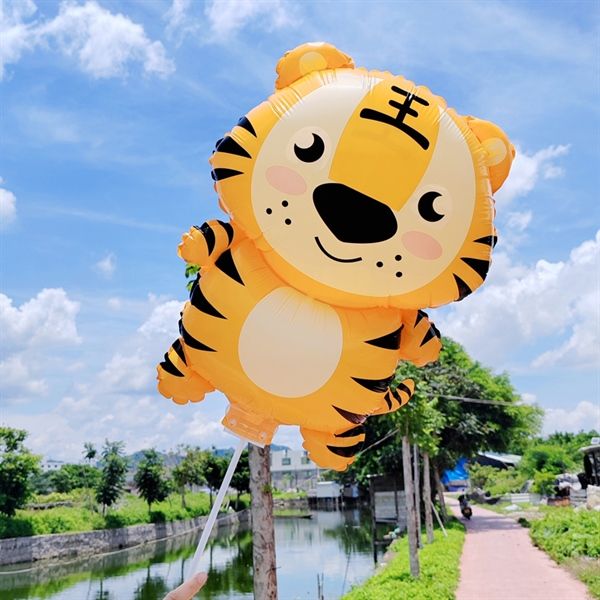 Bong bóng hình thú siêu nhân hoa mặt cười trang trí cho bé size trung [Có cây cầm] 