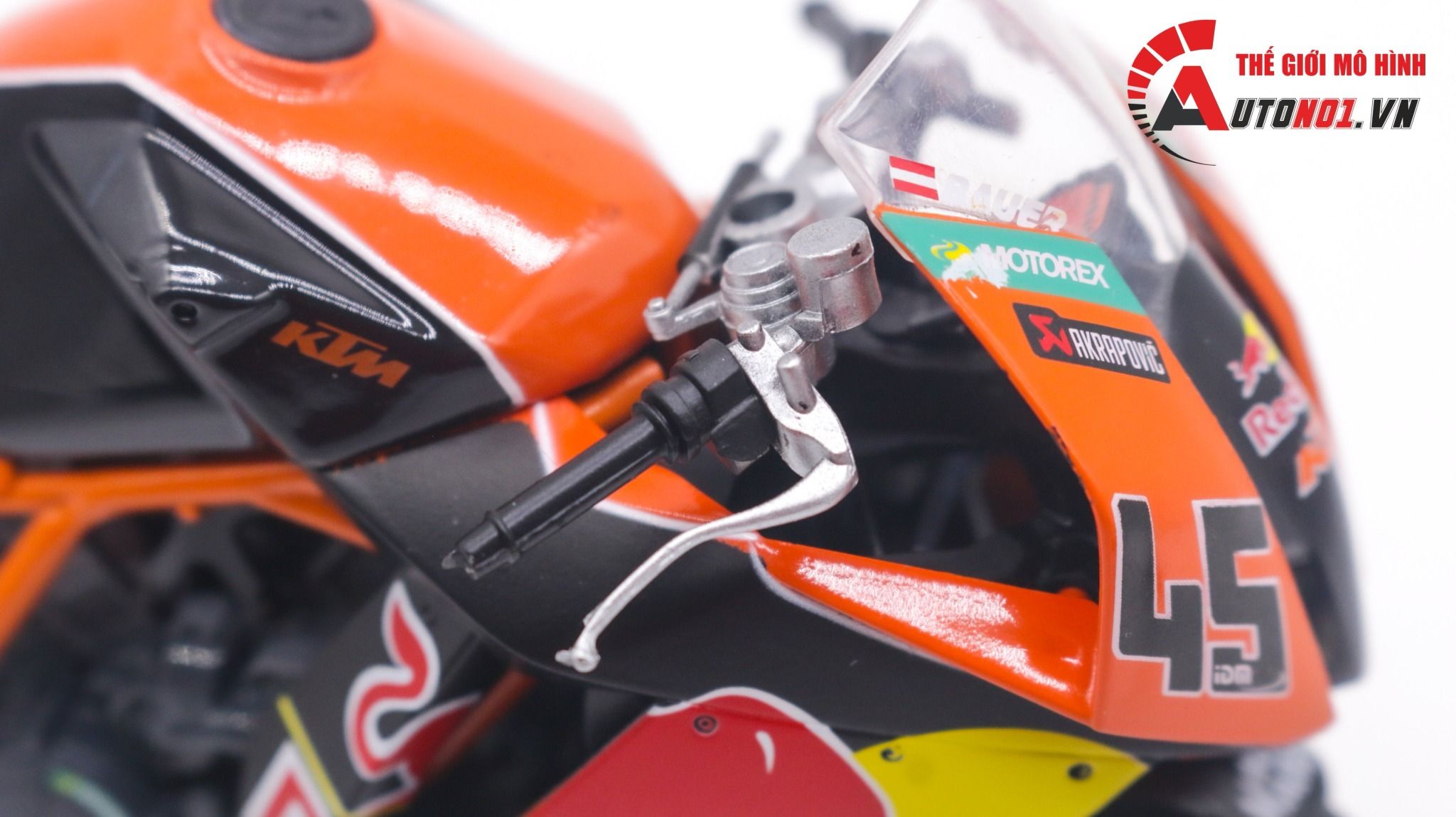  Mô hình xe KTM RC8R 1190 Redbull Martin Bauer 2011 Mô tô GP #45 1:12 Automaxx MT030 