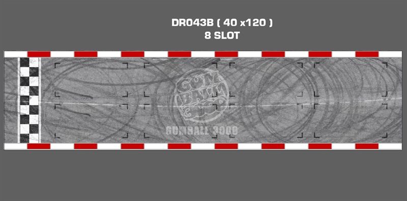  Diorama bãi đỗ xe parking lot race Gumball 3000 in PP cán mờ chống nước bụi bẩn khổ dài 60cm cho xe mô hình 1:24 Autono1 DR043 