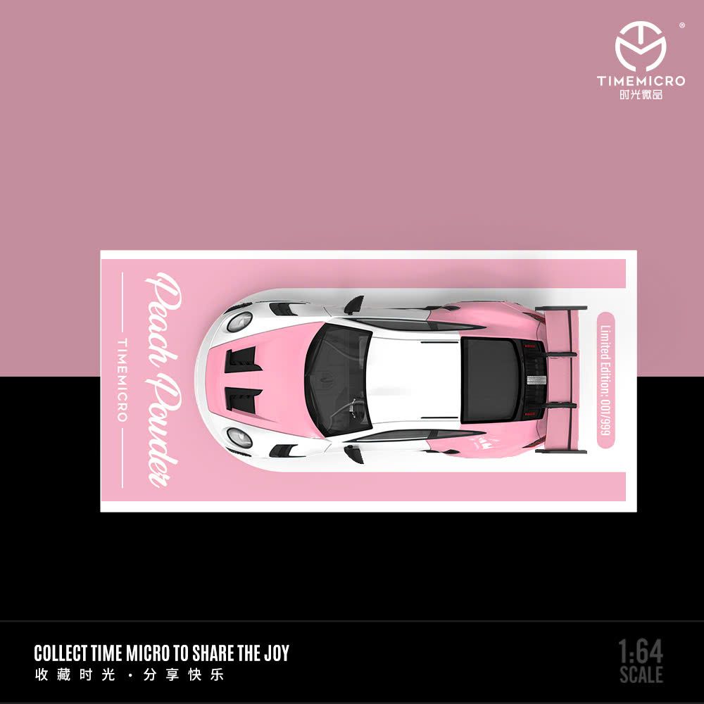  Mô hình xe Volkwagen T1 - Porsche 992 GT3 RS Peach Pink Powder tỉ lệ 1:64 Time micro 