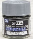  Lacquer sm204 super stainless metal sơn mô hình màu bạc ánh kim 10ml Mr.Hobby SM204 