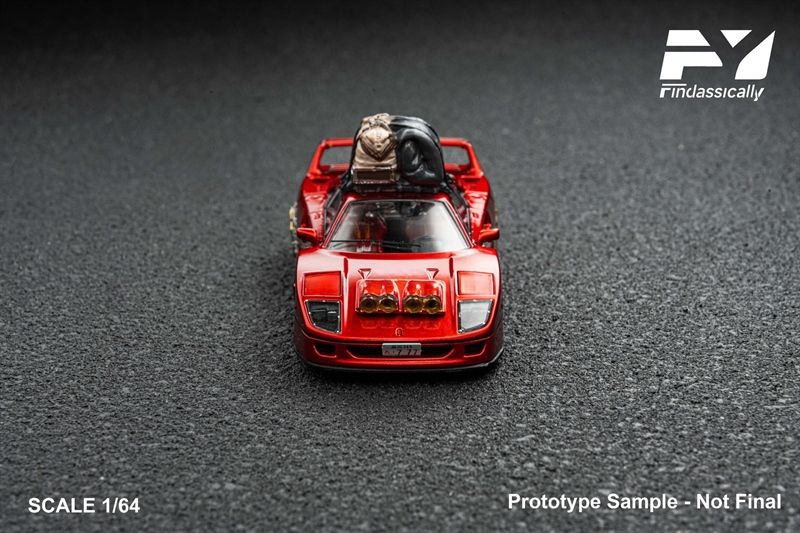  Mô hình xe Ferrari F40 Snow Version Rosso Magma tỉ lệ 1:64 Findclassically OT64227 