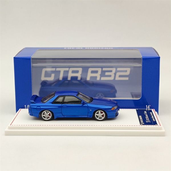  Mô hình xe Nissan Skyline GT-R 3rd generation R32 Nismo S-Tune Blue tỉ lệ 1:64 Focal Horizon OT64180 