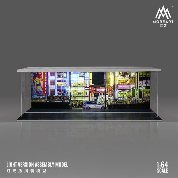  Hộp trưng bày mica mô phỏng đường phố HongKong 3 mặt mica kích thước 30x13.3x10cm tỉ lệ 1:64 MoreArt MO914246 