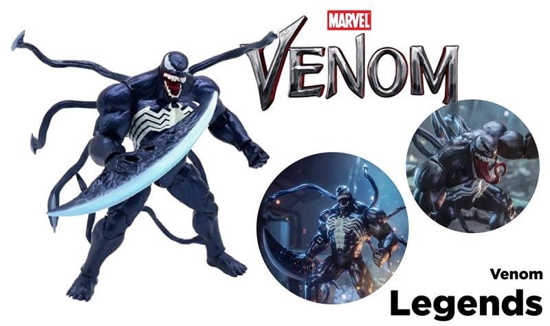  Mô hình nhân vật Marvel Spider man - Venom basic tỉ lệ 1:10 22CM ZD Toys FG284 