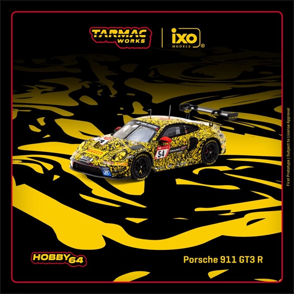  Mô hình xe Porsche 911 GT3 R, Nürburgring 24h 2023, C. Engelhart / A. Güven / L. Heinrich / L. Vanthoor tỉ lệ 1:64 Tarmac Works T64-084-23NUR54 