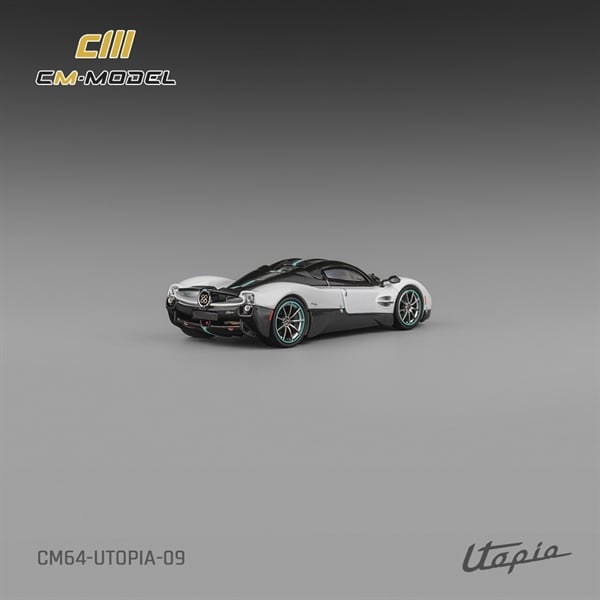  Mô hình xe Pagani Utopia Pearl White with Carbon tỉ lệ 1:64 CM Model CM64-UTOPIA-09 