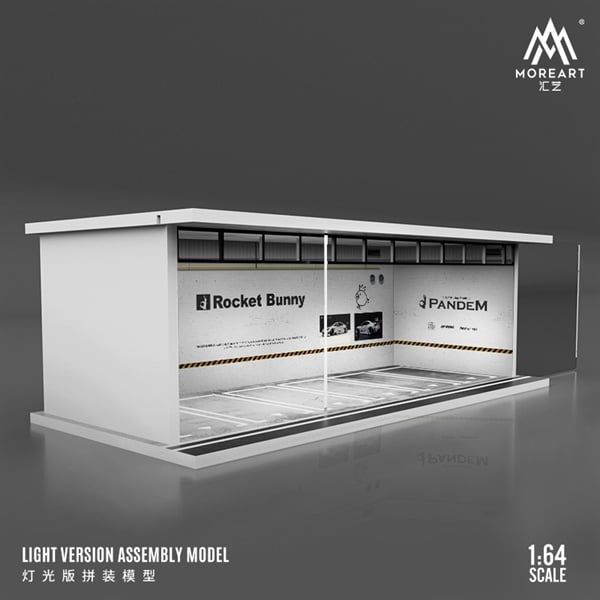  Hộp trưng bày mica mô phỏng Workshop Rocket Bunny kích thước 30x13.3x10cm tỉ lệ 1:64 MoreArt MO914025 