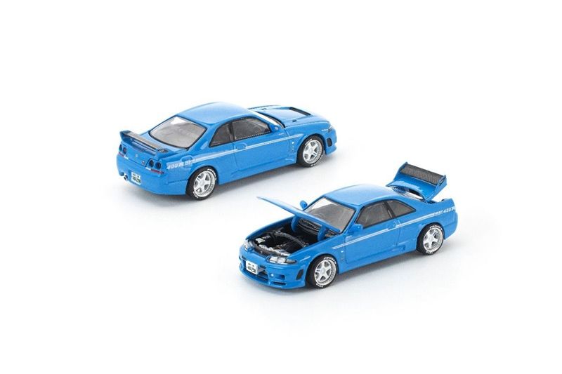  Mô hình xe Nissan Skyline GT-R (R33) Nismo 400R Champion Blue tỉ lệ 1:64 Poprace x Enigma 