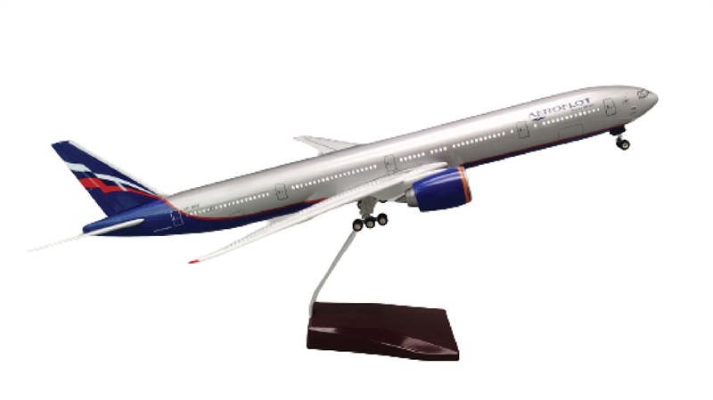  Mô hình máy bay Nga Russia Aeroflot Boeing B777 1:130 có đèn led tự động theo tiếng vỗ tay hoặc chạm MB47031 