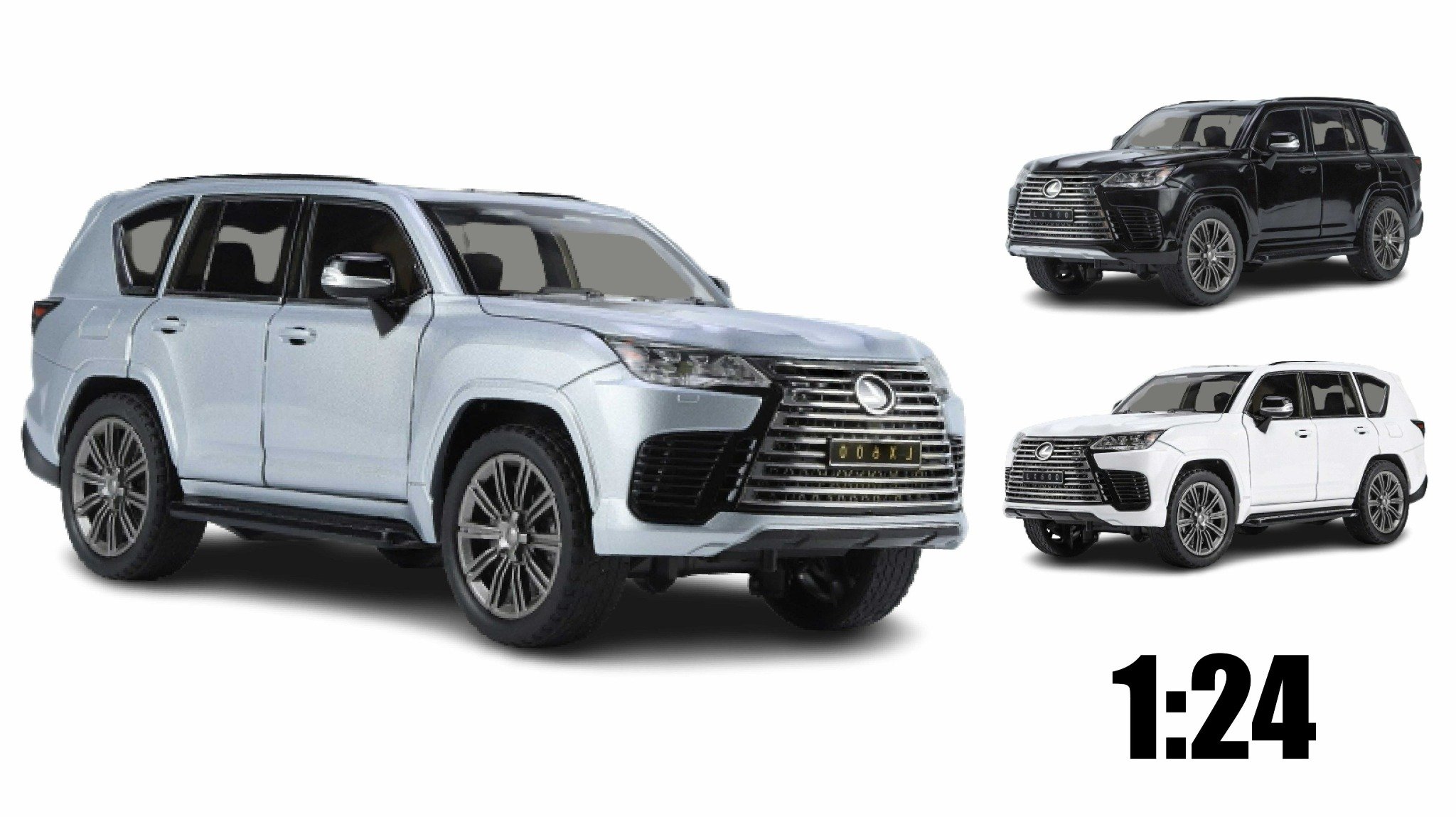  Mô hình xe Lexus LX600 full kính full open tỉ lệ 1:24 Chimei model OT126 