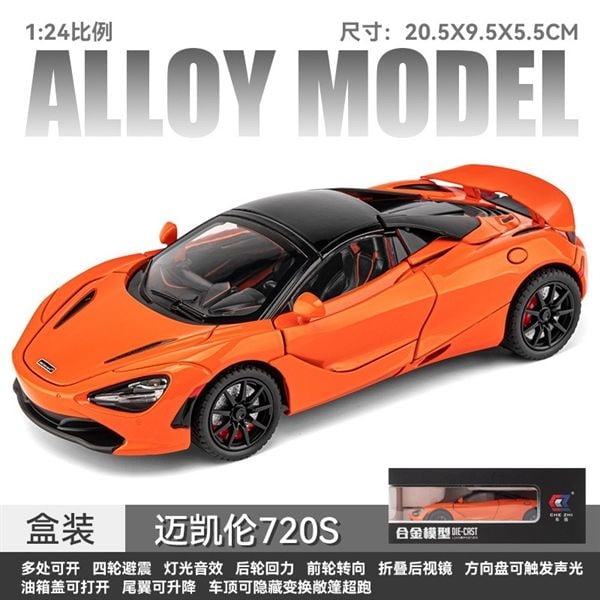  Mô hình xe ô tô Mclaren 720S full open tỉ lệ 1:24 Chezhi CZ24582 