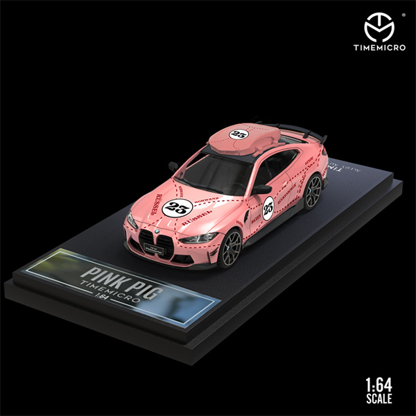  Mô hình xe BMW M4 Gulf, Pink Pig box camping tỉ lệ 1:64 Time micro 