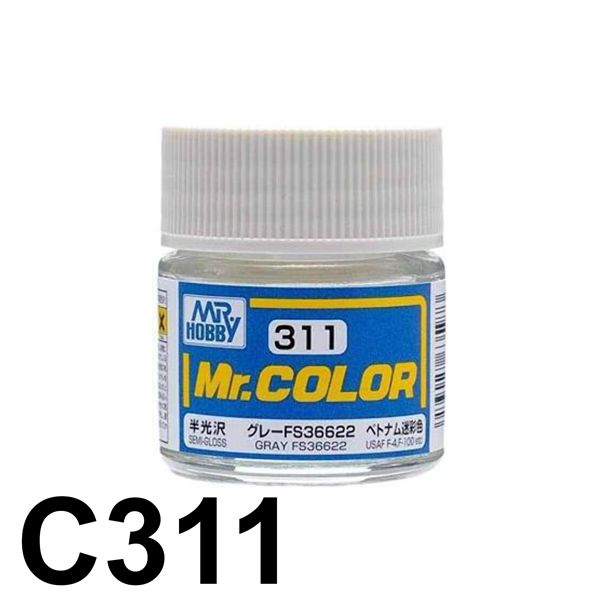  Lacquer C311 Gray FS36622 Gloss sơn mô hình màu Xám 10ml Mr.Hobby C311 