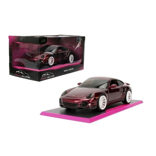  Mô hình xe Porsche 911 (997) Turbo red metallic Pink Slips tỉ lệ 1:24 Jada toys 35506 
