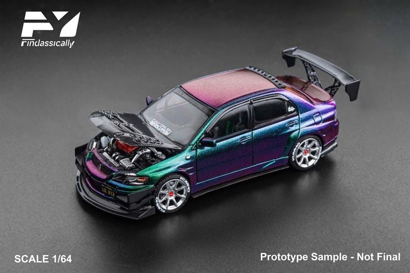  Mô hình xe Mitsubishi Lancer Evolution IX Chameleon chrome tỉ lệ 1:64 FY FinClassically model OT64450 