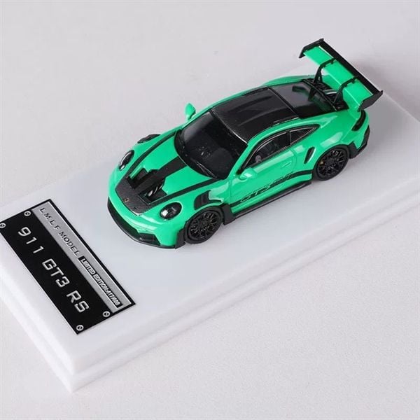  Mô hình xe Porsche 911(992) GT3 RS LMLF tỉ lệ 1:64 có đế và hộp mica LMLF OT64028 