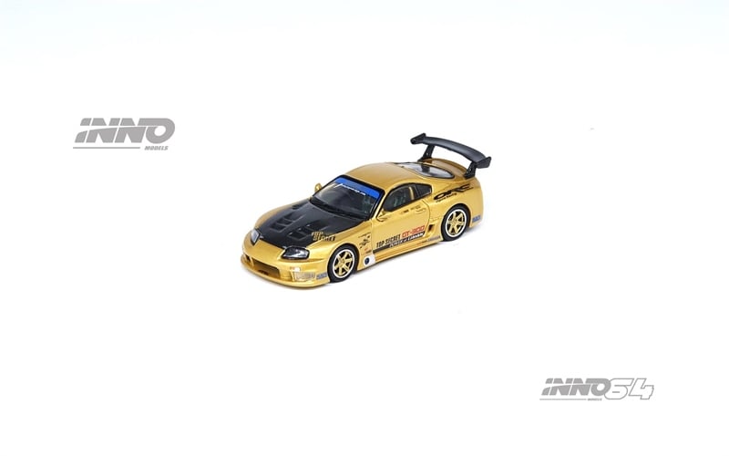  Mô hình xe Toyota Supra A80 Top secret GT300 tỉ lệ 1:64 Inno64 model IN64-A80TS-GOLD 