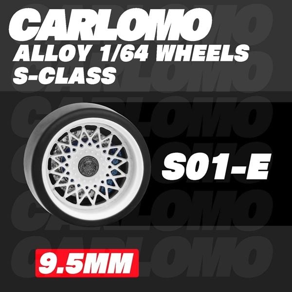  Phụ kiện độ bánh cho xe mô hình Carlomo Wheels S-Class kích thước 9,5mm bằng kim loại tỉ lệ 1:64 Carlomo S0 