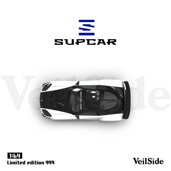  Mô hình xe Mazda RX-7 Veilside white limited 999pcs tỉ lệ 1:64 Supcar SC64041 