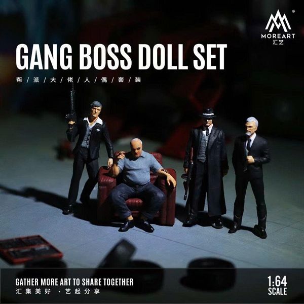  Mô hình nhân vật set figure 3 người Gang Boss Doll tỉ lệ 1:64 MoreArt MO223002 