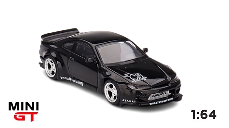  Mô hình xe Nissan Silvia (S15) Rocket Bunny Black Pearl tỉ lệ 1:64 MiniGT 