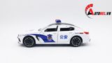  Xe mô hình ô tô Bmw M8 Police White tỉ lệ 1:24 Jinlifang OT197 