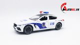  Xe mô hình ô tô Bmw M8 Police White tỉ lệ 1:24 Jinlifang OT197 