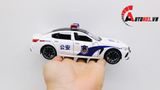  Xe mô hình ô tô Bmw M8 Police White tỉ lệ 1:24 Jinlifang OT197 