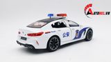  Xe mô hình ô tô Bmw M8 Police White tỉ lệ 1:24 Jinlifang OT197 