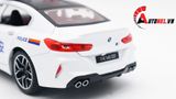  Xe mô hình ô tô Bmw M8 Police White tỉ lệ 1:24 Jinlifang OT197 