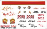  Decal nước Happy New Year 2022 1:64 Autono1 DC504e 