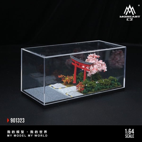  Hộp trưng bày mô phỏng mica phong cảnh cổng trời Nhật bản - Torii landscape scene model tỉ lệ 1:64 MoreArt MO901323 