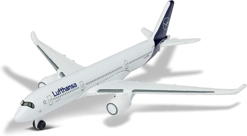  Mô hình máy bay kim loại Lufthansa Airbus A350-900 có bánh xe kích thước 11cm Majorette MB11001 