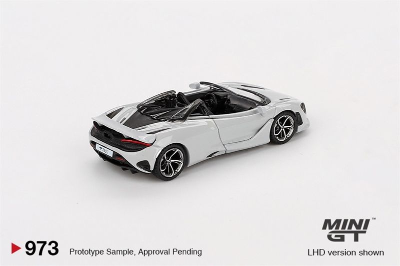  Mô hình xe McLaren 750S Spider Cirrus Grey bản card tỉ lệ 1:64 MiniGT MGT00973 