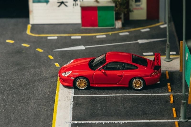 Mô hình xe Porsche 911 GT3 (996), Red tỉ lệ 1:64 Tarmac Works T64G-069-RE 