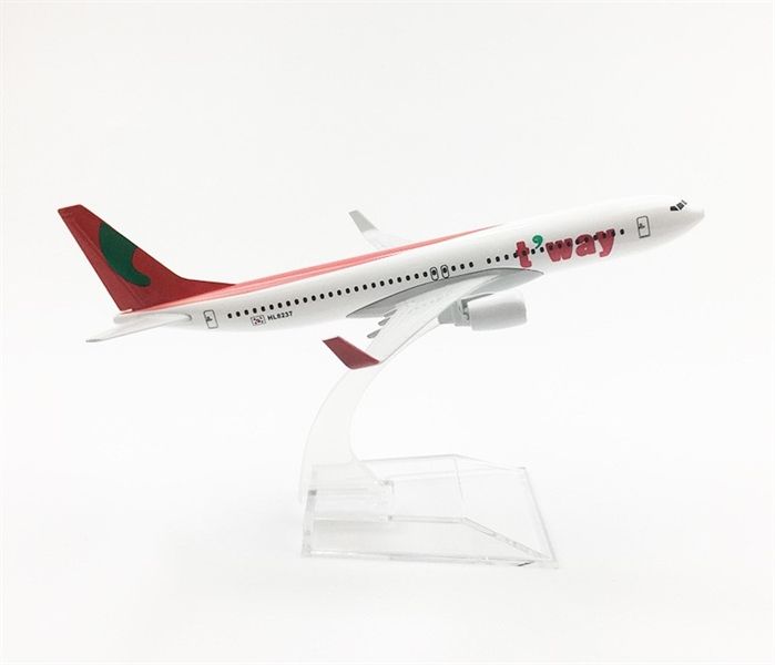  Mô hình máy bay Hàn Quốc T'way Boeing B737 16cm MB16039 